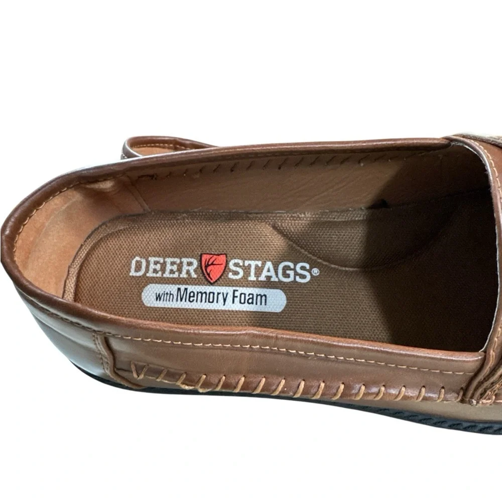 Deer Stags Herman Brown Tassel Kiltie Woven Loafers Memory Foam Men’s Size 13M